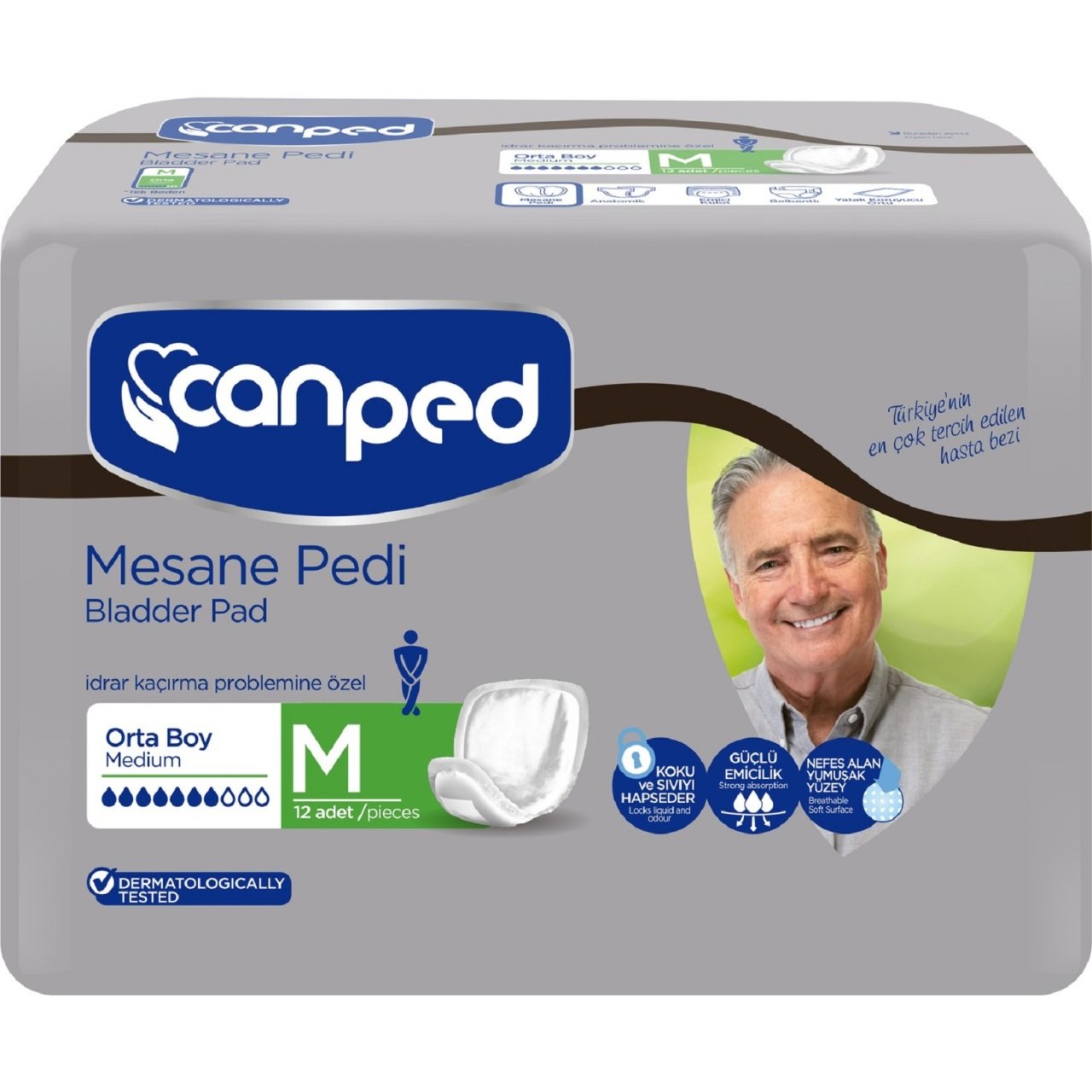 CANPED MESANE PEDİ ERKEK 12Lİ 1*8