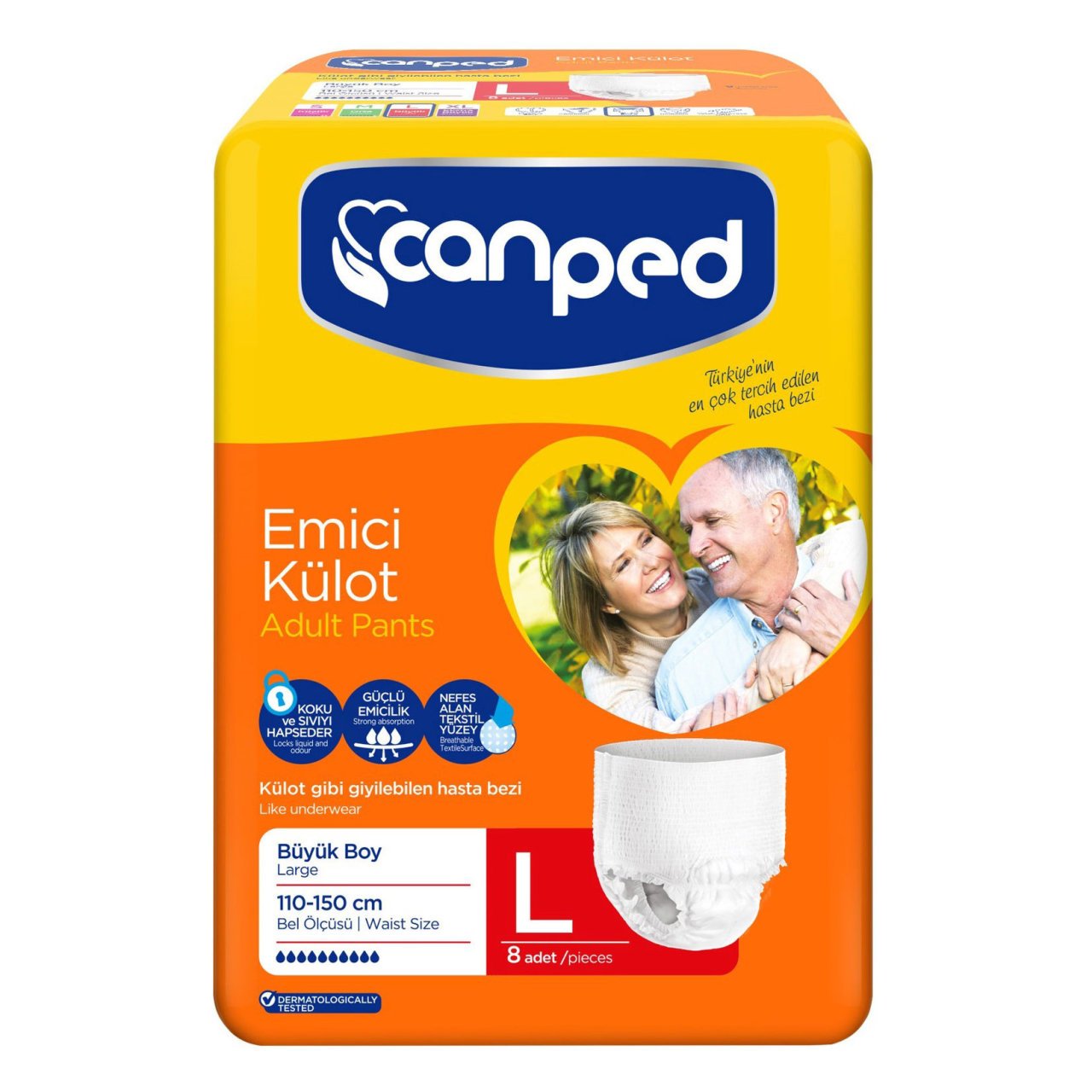 CANPED EMİCİ KÜLOT BÜYÜK-LARGE 8'Lİ 1*8