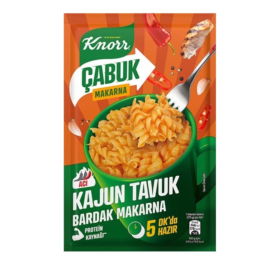 KNORR MAK.BARDAK MAKARNA KAJUN TAVUK SOSLU ACI ÇABUK 48G 1*48