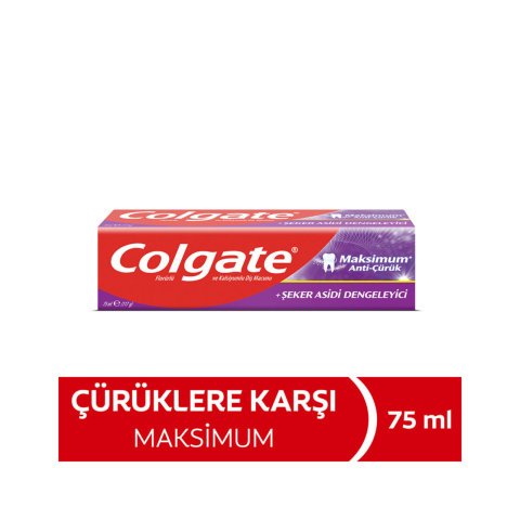 COLGATE M.MAKS.ANTİ-ÇÜRÜK ŞEKER ASİDİ DENGE.75ML 1*48