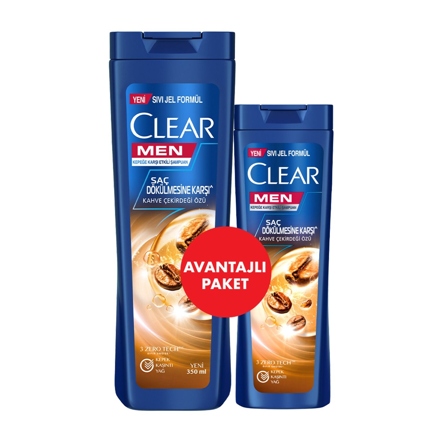 CLEAR 350ML+180ML MEN SAÇ DÖKÜLMESİNE KARŞI KAHVE ÇEK.ÖZÜ 1*9