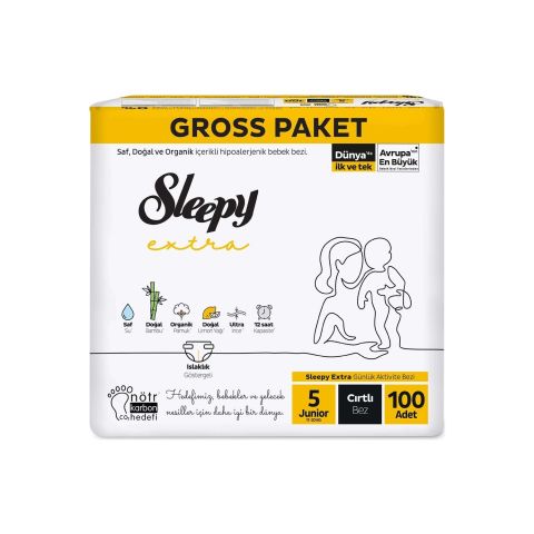 SLEEPY B.GROSS EKSTRA 5JUNIOR 11-20KG 100'LÜ CIRTLI 1*4