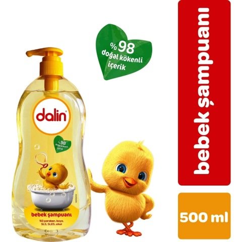 DALİN Ş.500ML BEBEK ŞAMPUANI POMPALI %98 DOĞAL  1*24