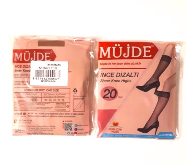 MÜJDE D.58 DİZALTI ÇORAP 1*24