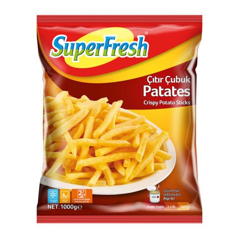 SÜPERFRESH S.PATATES 1KG ÇITIR ÇUBUK 7*7MM 1*10