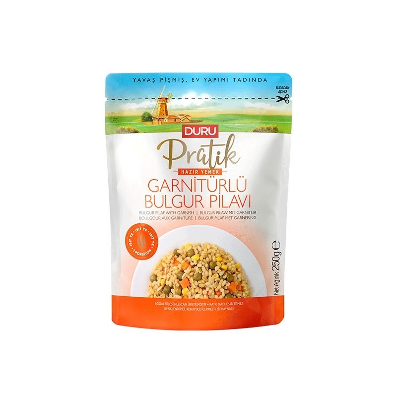 DURU BAK.PRATİK HAZIR 250GR GARNİTÜRLÜ BULGUR PİLAVI 1*8