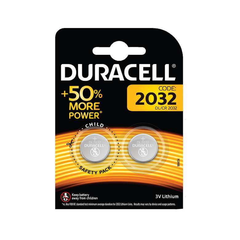 PİL DURACELL 3V 2Lİ DR/CR 2032 LİTYUM 1*20