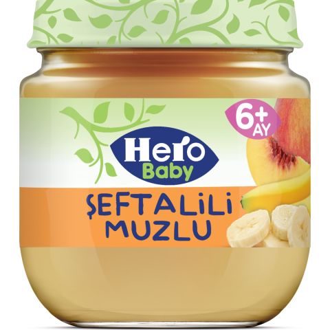 HERO BABY CAM 120GR ŞEFTALİLİ&MUZLU 5955-06 1*12