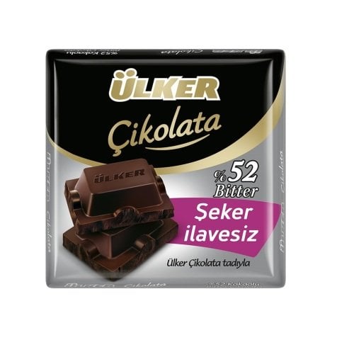 ÜLKER C.KARE 60GR BİTTER %52 ŞEK.İLAVESİZ 1431-08 1*6*6