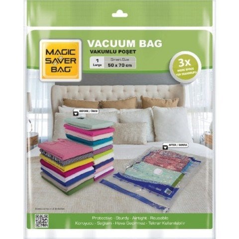 PLS.VAKUMLU POŞET 50*70CM L BÜYÜK  MAGİC SAVER BAG 1*108