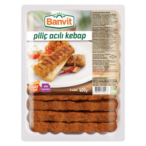 BANVİT TAB. KEBAP ACILI 400GR 1*9