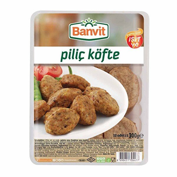 BANVİT TAB. KÖFTE PİLİÇ 300GR 1*12