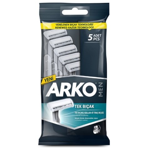 ARKO TRAŞ BIÇAĞI TEK BIÇAK 5'Lİ POŞET 1*12