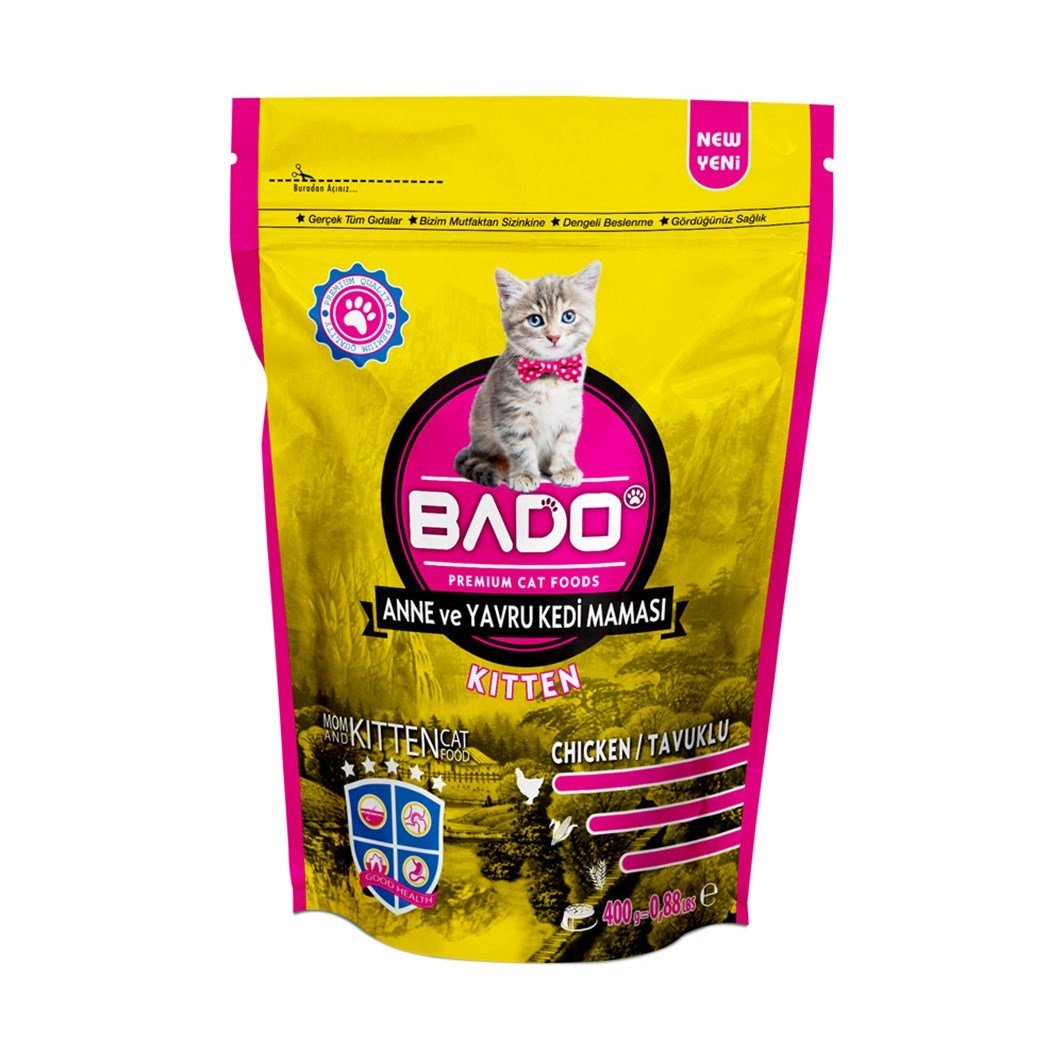 KEDİ M.BADO 400GR TAVUKLU (YAVRU KEDİ) KURU POŞET 1*12