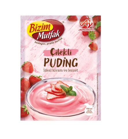 ÜLKER BİZİM PUDİNG ÇİLEKLİ 120GR  06353-16 1*12