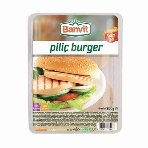 BANVİT TAB. BURGER 300GR 6'LI 1*9