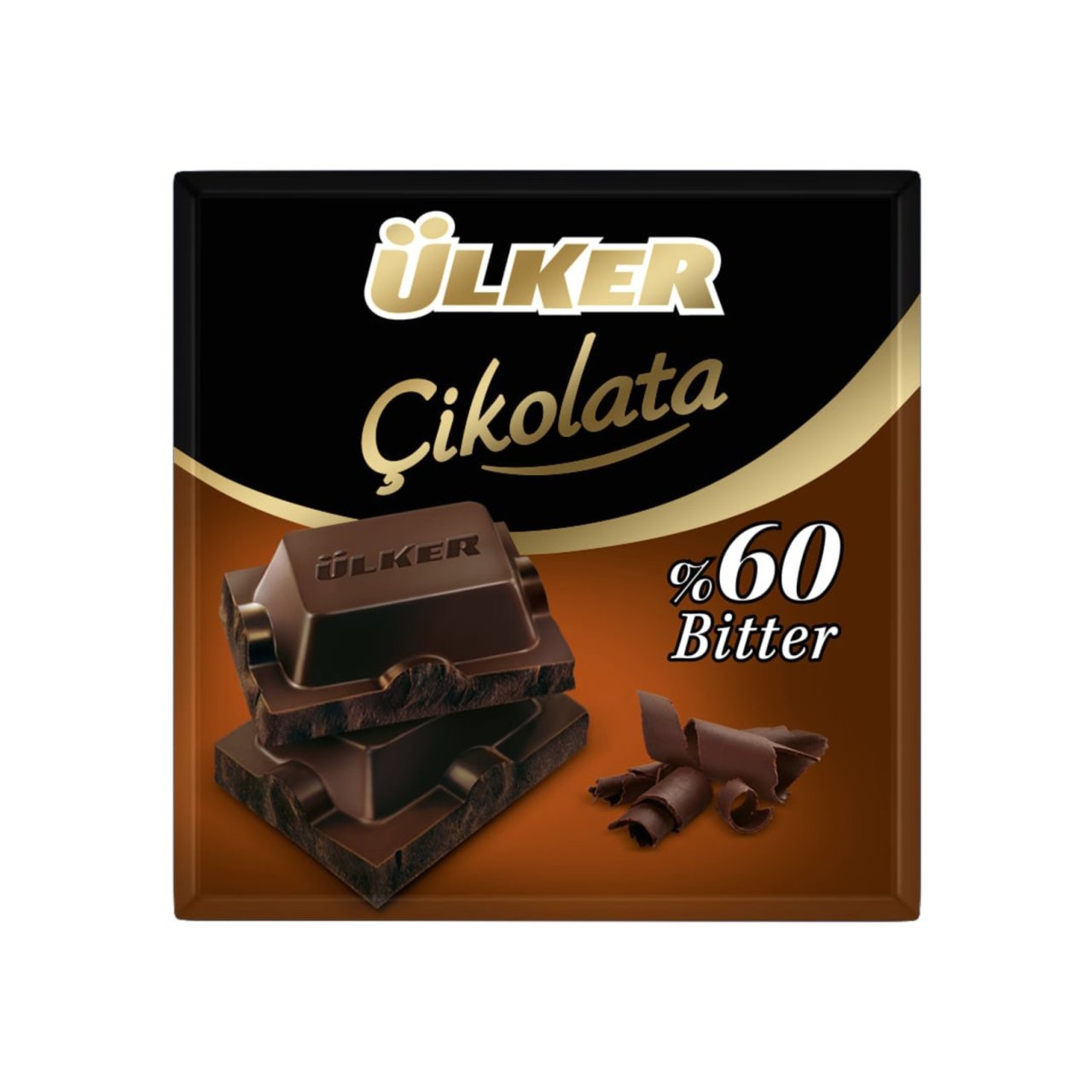 ÜLKER C.KARE 60GR BİTTER %60KAKAO 1429-07 1*6*6