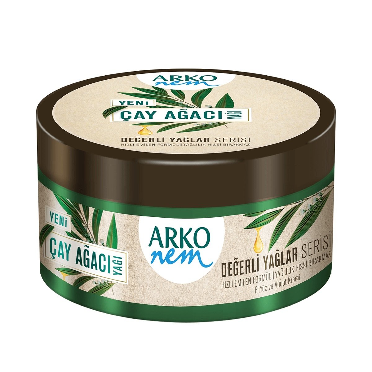 ARKO KREM NEM 250ML DEĞ.YAĞ ÇAY AĞACI YAĞI 1*4*3