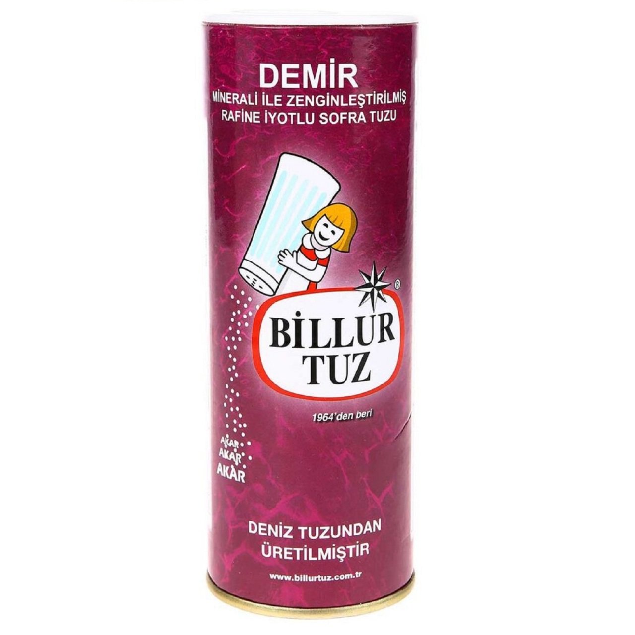 BİLLUR TUZ İYOTLU DEMİR MİNERALLİ 500G KUTU 1*6