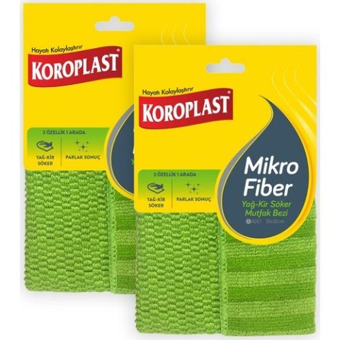 KOROPLAST MİKROFİBER YAĞ&KİR SÖKER MUTFAK BEZİ 1*24