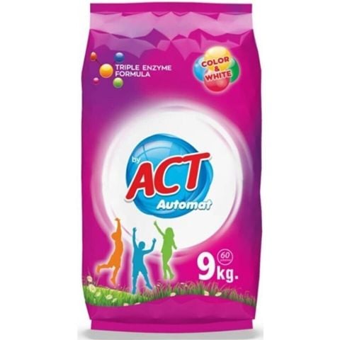 ACT AUTOMAT 9KG BEYAZ VE RENKLİ (PALET:135 ADET) 1*1