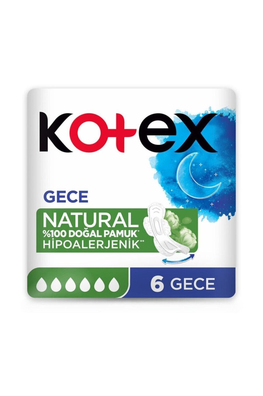 KOTEX T.NATURAL GECE 6'LI 1*24