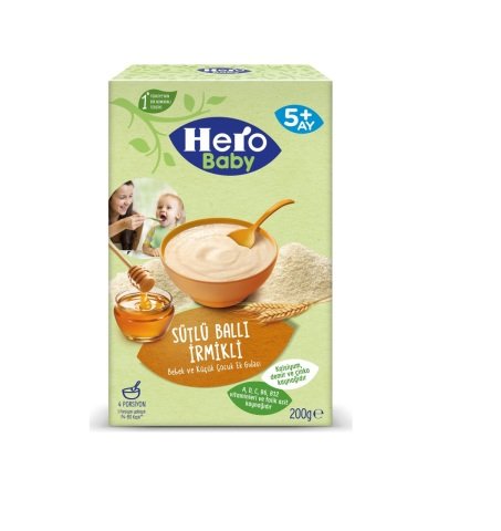 HERO BABY KAŞIK MAMA. 200GR SÜTLÜ BALLI İRMİKLİ 5991-04 1*12