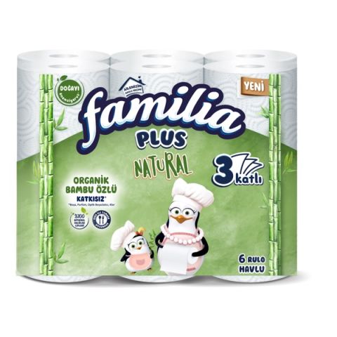 FAMİLİA H.6'LI HAVLU PLUS NATURAL 3 KATLI 1*4