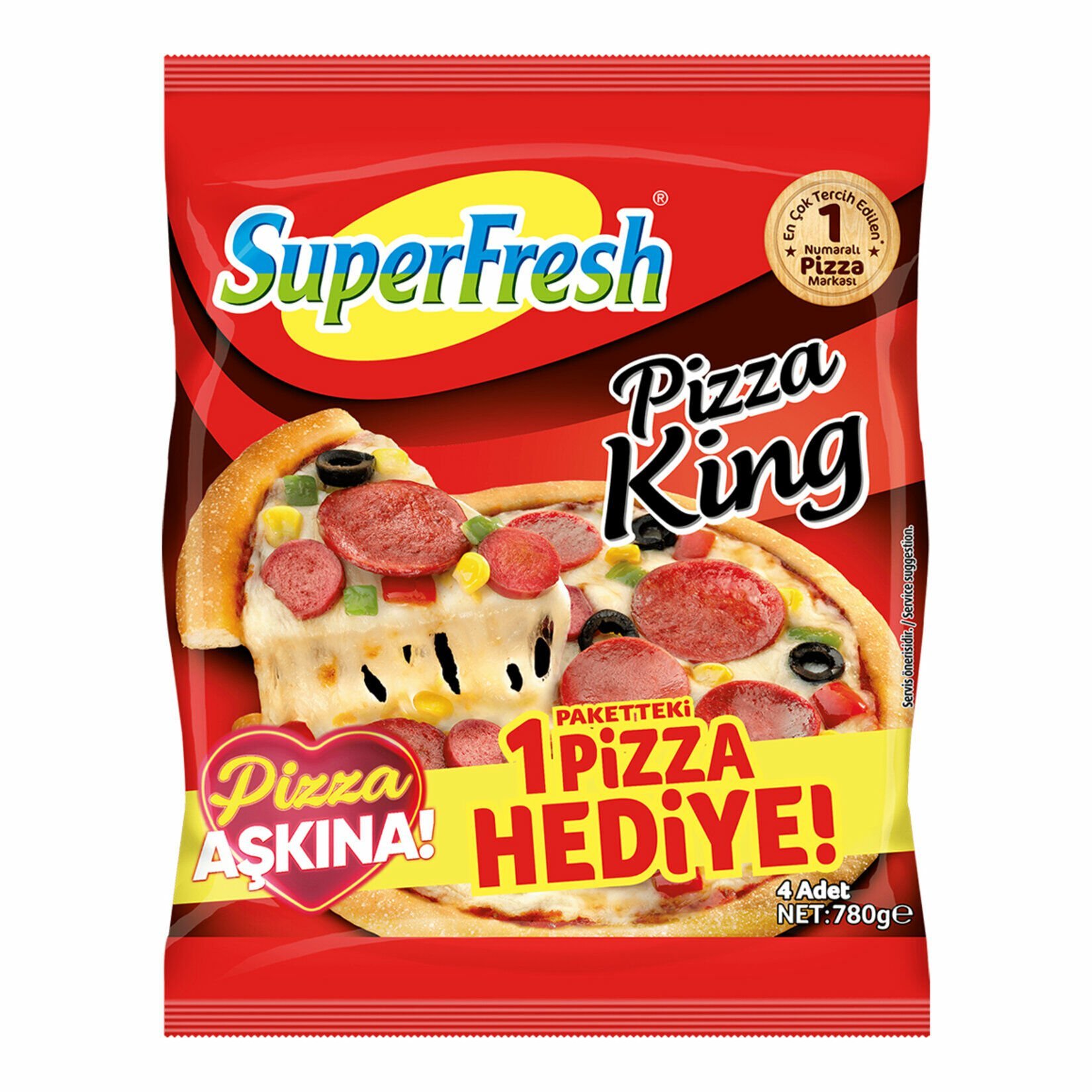 SÜPERFRESH PİZZA KİNG 4 AL 3 ÖDE 780GR 1*4