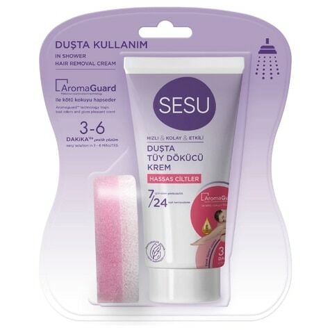 SESU TÜY.DÖK.KREM 150ML DUŞ HASSAS CİLTLER 1*12