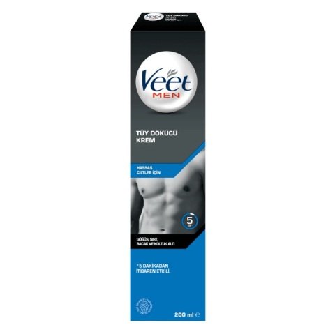 VEET TÜY DÖK.KREM DUŞ MEN HASSAS CİLT 200ML 1*6