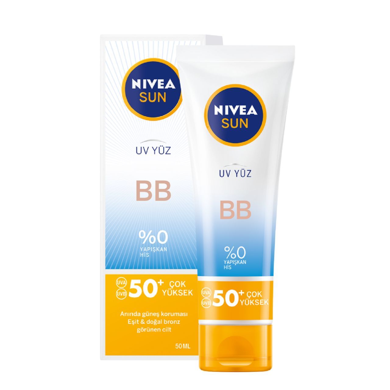 NIVEA SUN BB YÜZ BAKIM KREMİ F50+ 50ML  86010 1*12