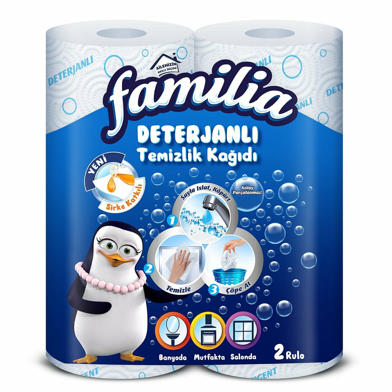 FAMİLİA H.DETERJANLI TEMİZLİK KAĞIDI 2 RULO 1*12