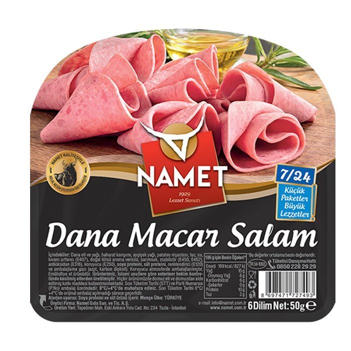 NAMET SALAM 7/24 MACAR 8 DİLİM 50GR 4993-73 1*12