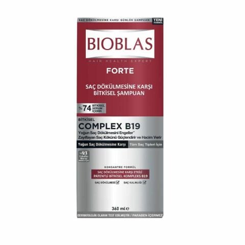 BİOBLAS Ş.360ML FORTE KOMPLEKS B19 TÜM SAÇ 1*30