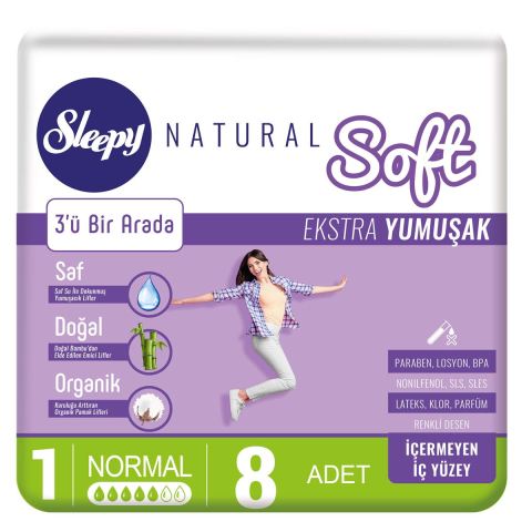 SLEEPY PED TEKLİ NAT.SOFT 1NORMAL 8'Lİ 1*24