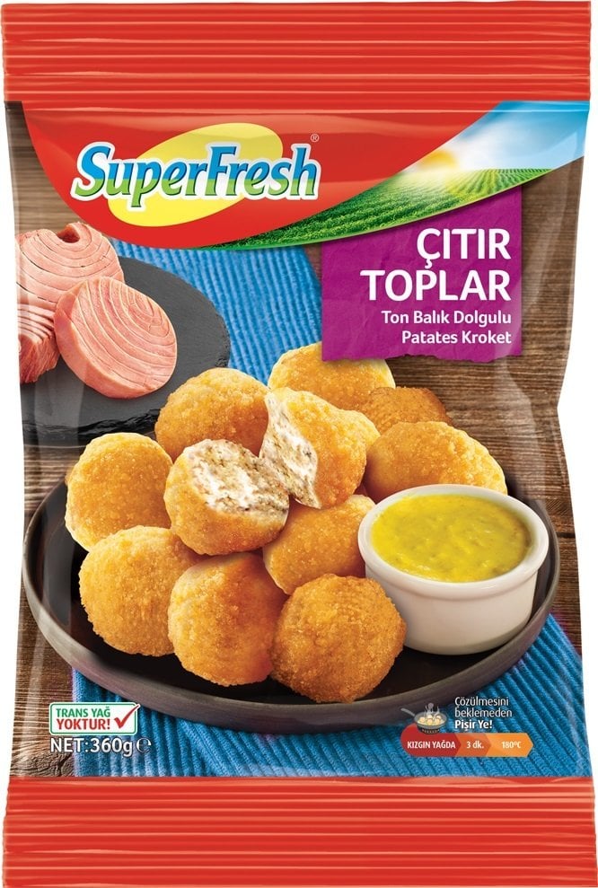 SÜPERFRESH KR.TON BALIK DOLG.PATATES KROKET 360GR 1*4