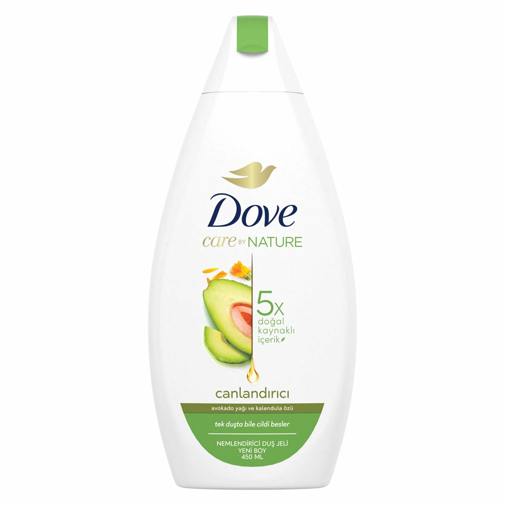 DOVE DUŞ JELİ 450ML AVOKADO YAĞI&KALENDULA CANLANDI 1*12