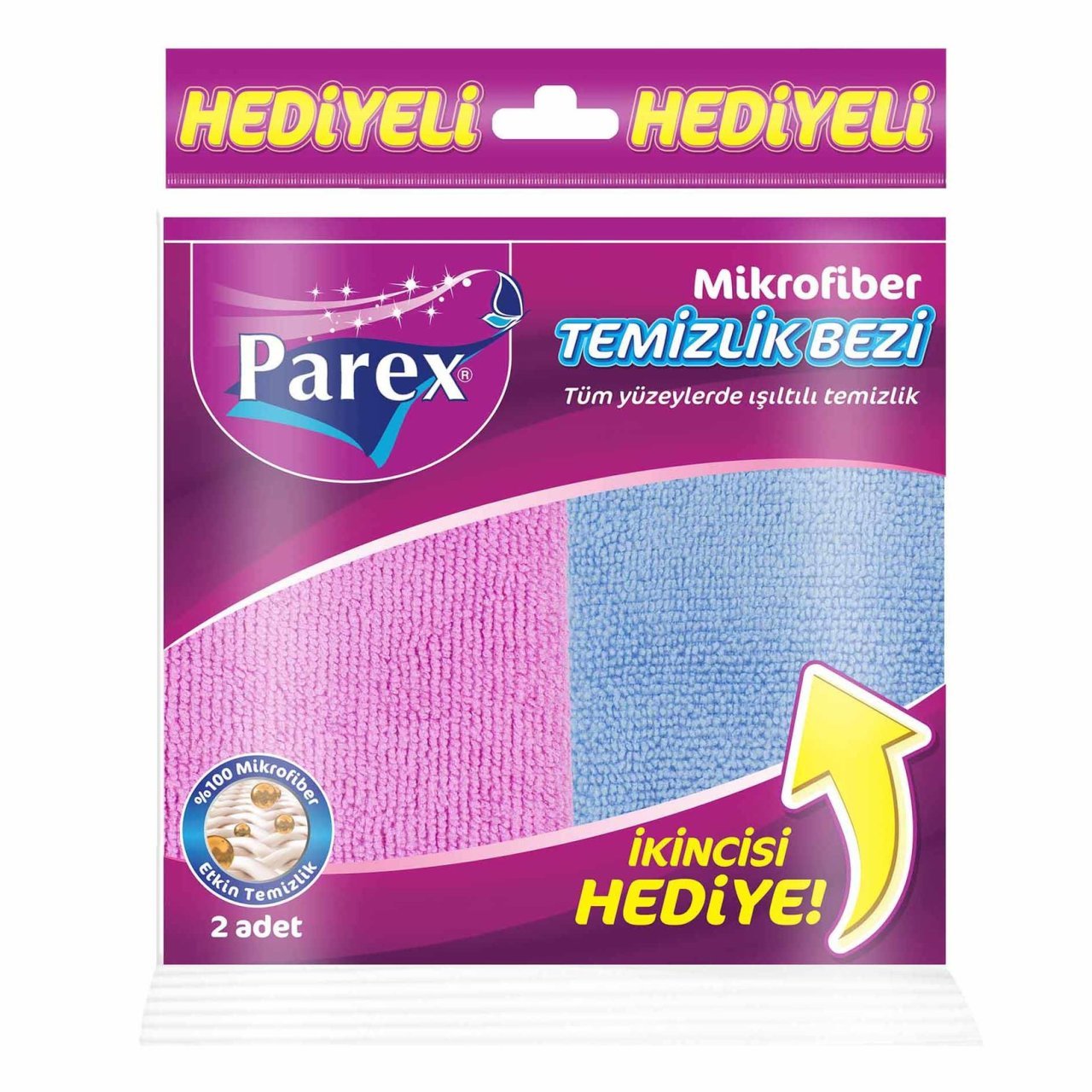 PAREX MİKROFİBER 2Lİ TEM.BEZİ 32*32CM//// 1*12