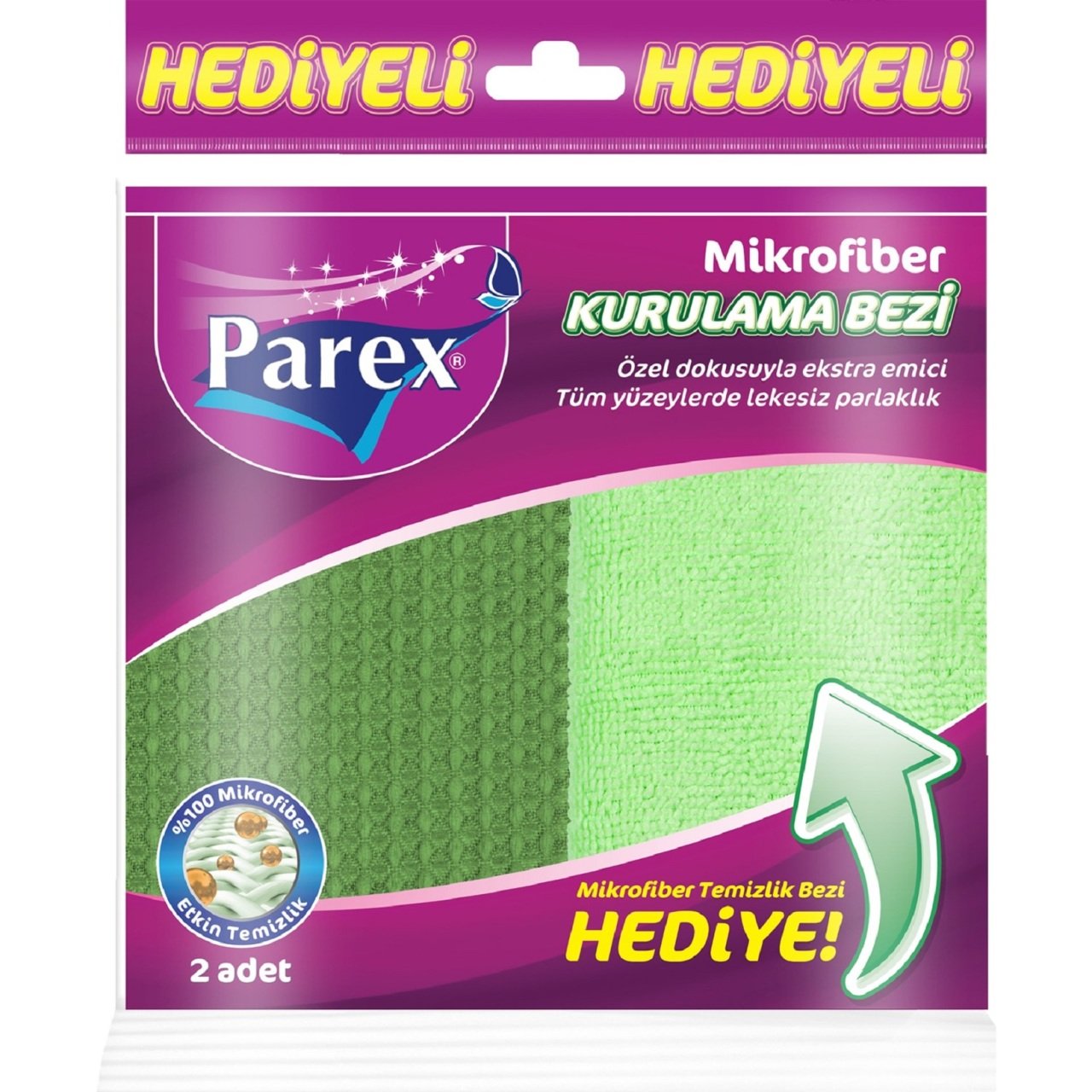 PAREX MİKROFİBER KURULAMA BEZİ+ ////TEM.BEZİ HED.1*12