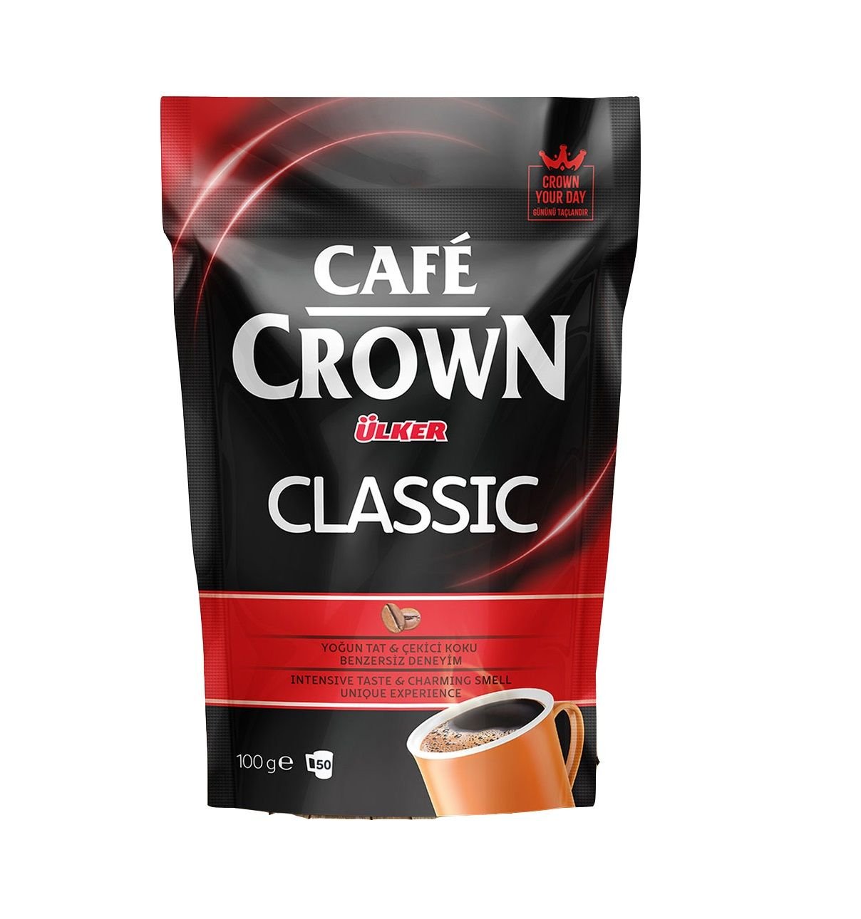 CAFE CROWN  CLASSIC 100GR EKO PAKET 950-09 1*6