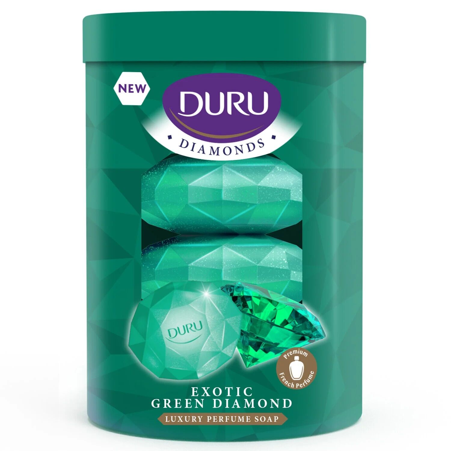 DURU SABUN 4*90G DIAMONDS EGZOTİK YEŞİL 360G PVC 1*16