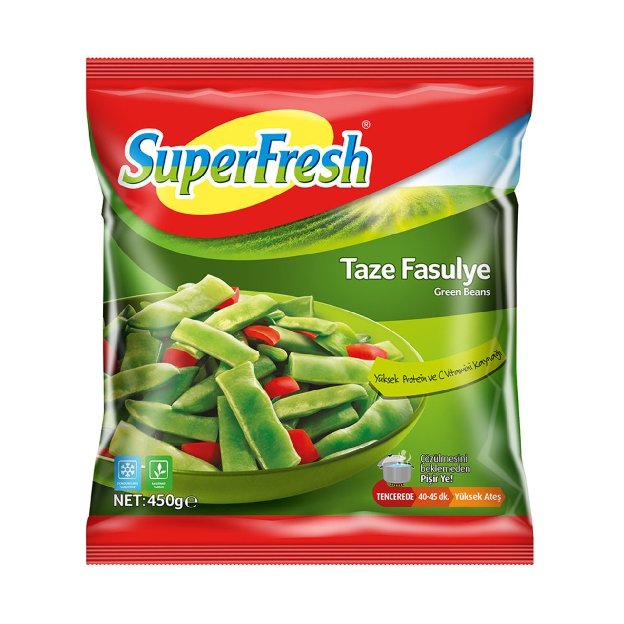 SÜPERFRESH S.TAZE FASULYE 450GR 1*16