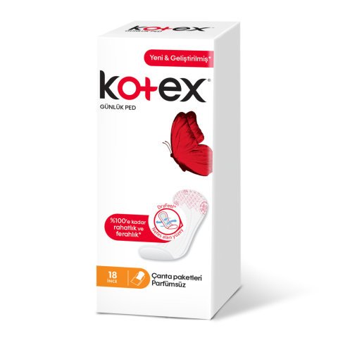 KOTEX GÜNLÜK İNCE PARFÜMSÜZ 18'Lİ 1*24