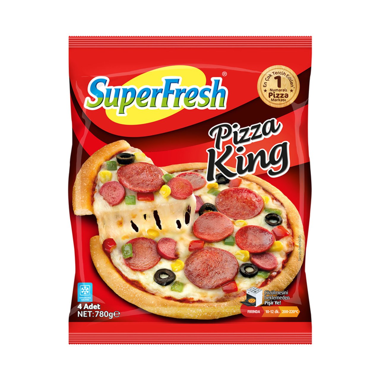 SÜPERFRESH PİZZA KİNG 4'LÜ 780GR 1*4