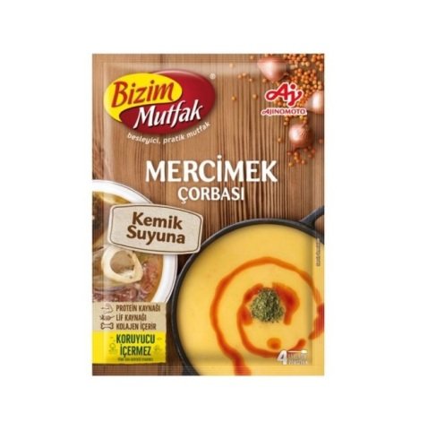 ÜLKER BİZİM Ç.KEMİK SUYU ÇORBA MERCİMEK 72GR 6471-15 1*4*12