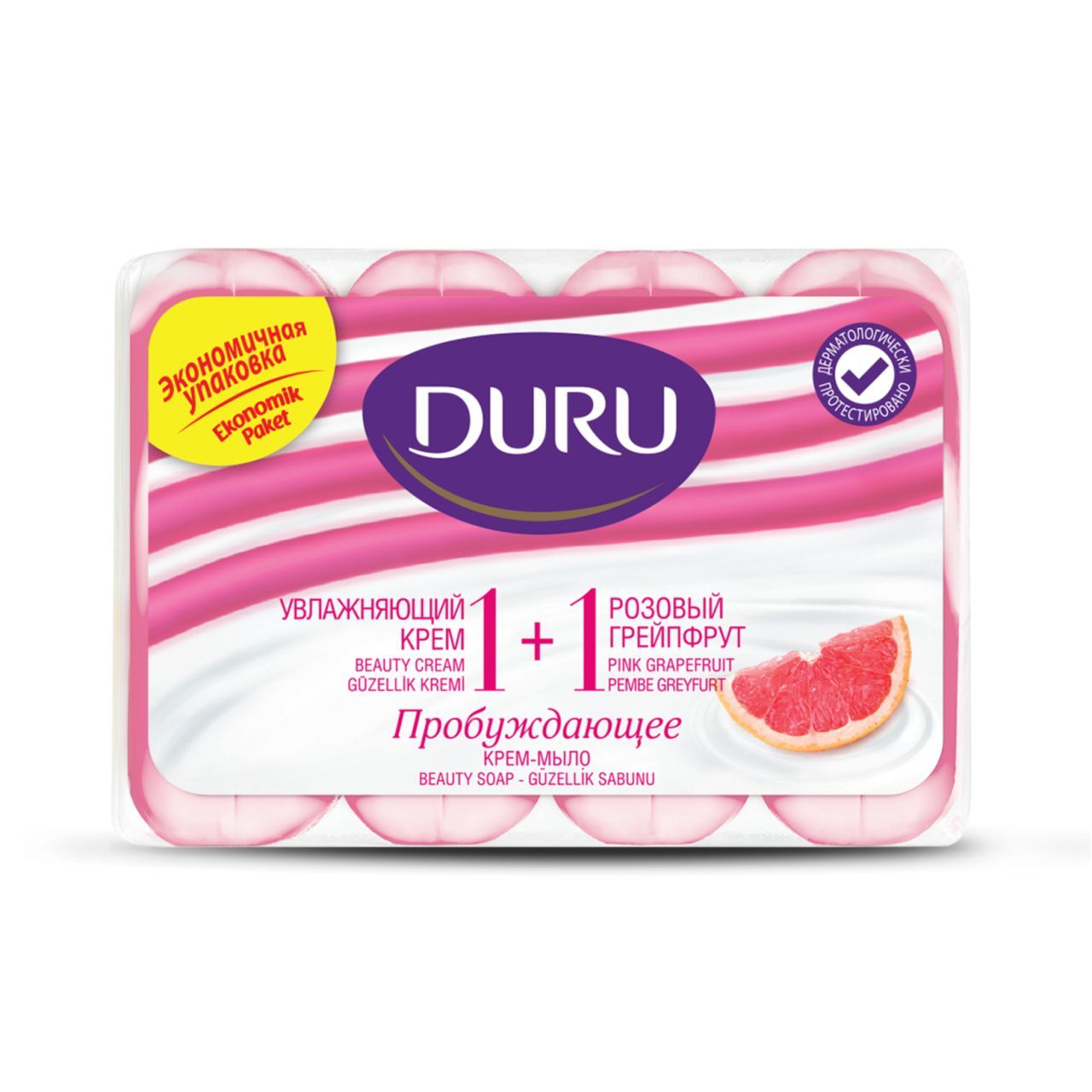 DURU SABUN 4*80G 1+1 GÜZELLİK PEMBE GREYFURT 1*12