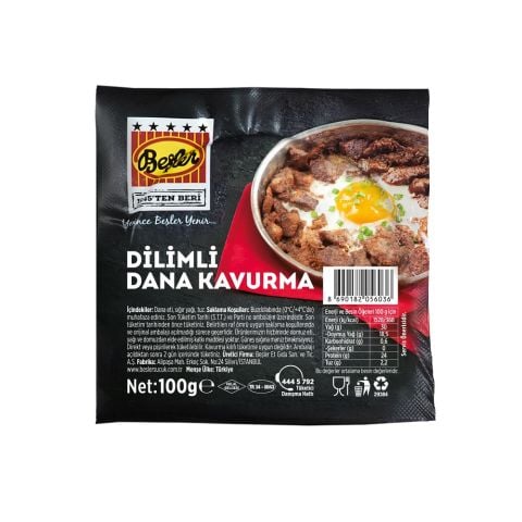 BEŞLER KAVURMA 100GR DİLİMLİ 1*20