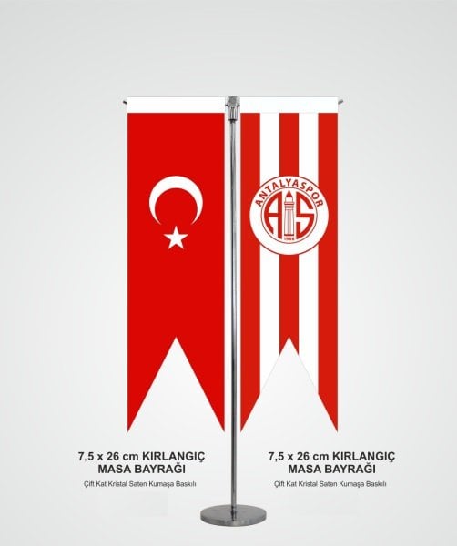 Antalyaspor Masa Çift Bayrak