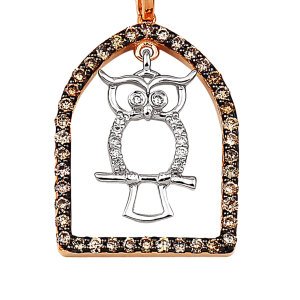 Owl Diamond Necklace